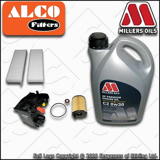SERVICE KIT for CITROEN C4 PICASSO 1.6 HDI DV6TED4 OIL FUEL CABIN FILTER +C2 OIL