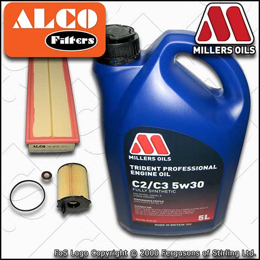 SERVICE KIT for PEUGEOT 206 1.6 HDI ALCO OIL AIR FILTERS +5L OIL (2004-2007)