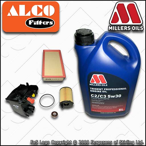 SERVICE KIT for CITROEN C5 1.6 HDI DV6TED4 OIL AIR FUEL FILTERS +OIL (2008-2010)