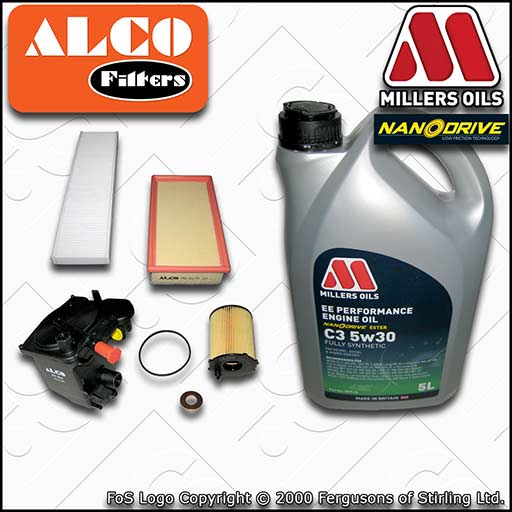SERVICE KIT for MINI ONE COOPER D 1.6 R56 OIL AIR FUEL CABIN FILTER +OIL (06-10)