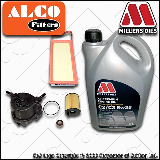 SERVICE KIT for PEUGEOT 107 1.4 HDI OIL AIR CABIN FILTER +XF C2/C3 OIL 2005-2014