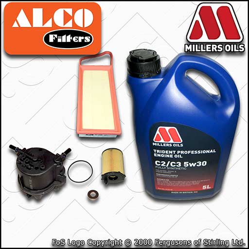 SERVICE KIT for CITROEN C2 1.4 HDI OIL AIR FUEL FILTERS +C2/C3 OIL (2003-2009)