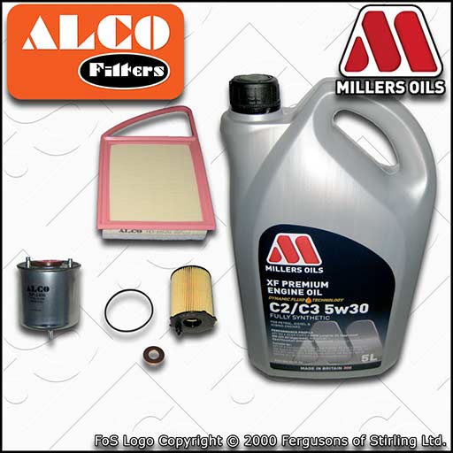 SERVICE KIT for PEUGEOT 308 1.6 HDI OIL AIR FUEL FILTERS +C2 OIL (2013-2018)