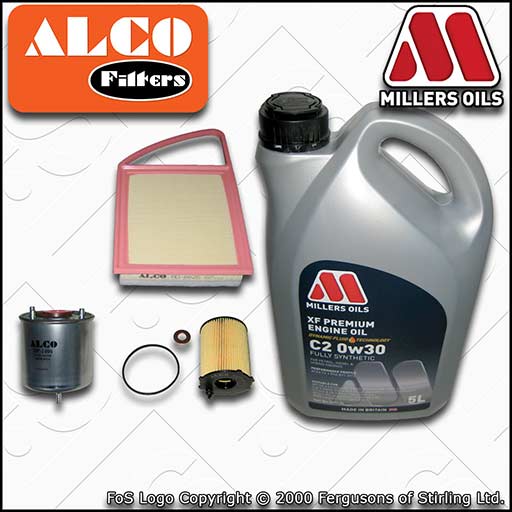 SERVICE KIT for PEUGEOT 2008 1.4 HDI OIL AIR FUEL FILTERS +0w30 OIL (2013-2019)