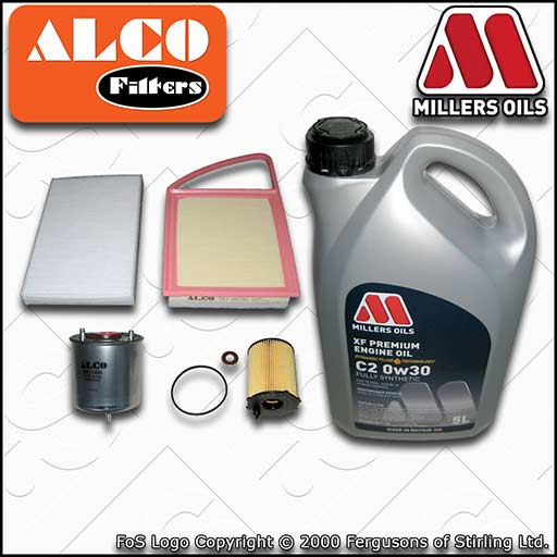 SERVICE KIT for CITROEN DS4 1.6 HDI OIL AIR FUEL CABIN FILTERS +OIL (2011-2015)