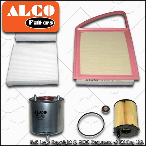 SERVICE KIT for PEUGEOT 208 1.6 HDI ALCO OIL AIR FUEL CABIN FILTERS (2012-2018)