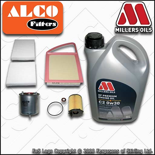 SERVICE KIT for CITROEN DS3 1.4 1.6 HDI OIL AIR FUEL CABIN FILTERS +0w30 OIL