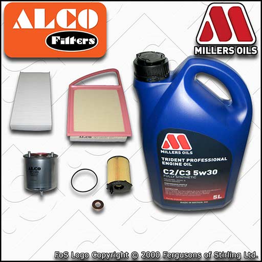 SERVICE KIT for CITROEN DISPATCH 1.6 HDI 8V OIL AIR FUEL CABIN FILTER +OIL 10-16