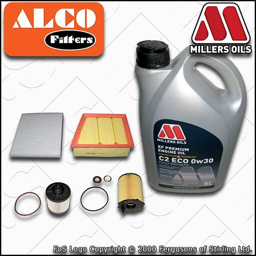 SERVICE KIT for FORD FIESTA MK8 1.5 TDCI OIL AIR FUEL CABIN FILTERS +OIL (17-19)