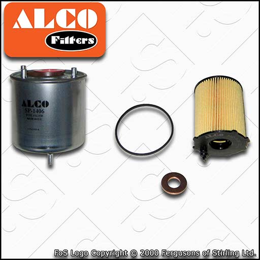 SERVICE KIT for PEUGEOT 3008 1.6 HDI DV6C ALCO OIL FUEL FILTERS (2009-2015)