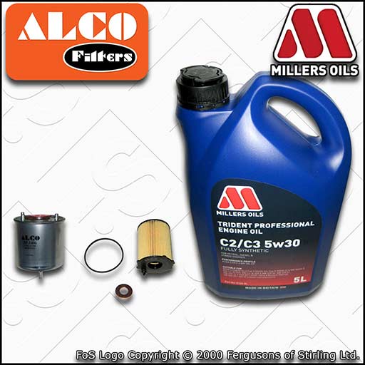 SERVICE KIT for CITROEN DS4 1.6 HDI OIL FUEL FILTERS +5w30 OIL (2011-2015)
