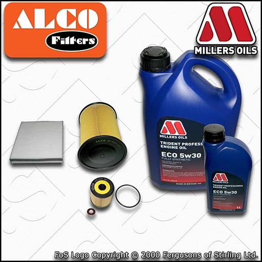 SERVICE KIT for FORD KUGA 2.0 TDCI OIL AIR CABIN FILTERS +ECO OIL (2013-2014)