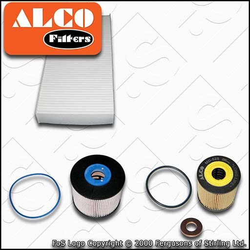 SERVICE KIT for PEUGEOT EXPERT 2L HDI ALCO OIL FUEL CABIN FILTERS (2009-2016)