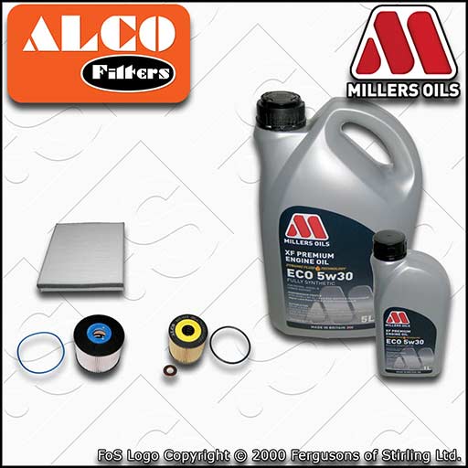 SERVICE KIT for FORD KUGA 2.0 TDCI OIL FUEL CABIN FILTER +XF ECO OIL (2013-2014)