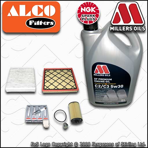 SERVICE KIT for VAUXHALL ASTRA J 1.4 16V OIL AIR CABIN FILTER PLUGS +OIL (09-15)