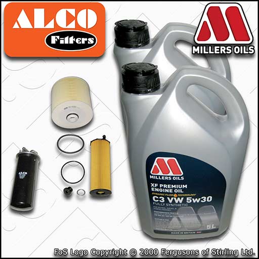SERVICE KIT for AUDI A6 (C6) 2.7 TDI OIL AIR FUEL FILTERS +XF C3 OIL (2004-2008)
