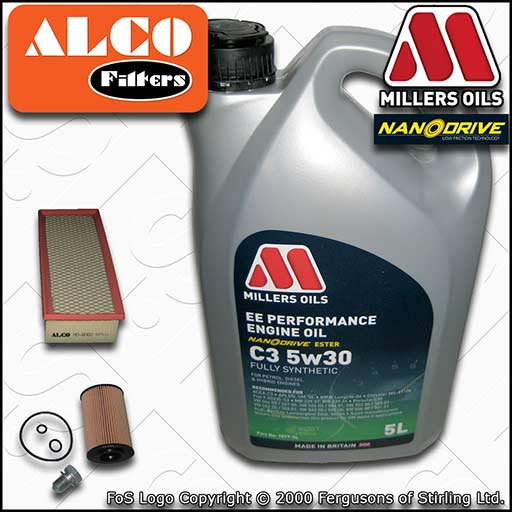 SERVICE KIT for SEAT ALTEA 5P 1.6 TDI OIL AIR FILTERS +EE OIL (2009-2015)