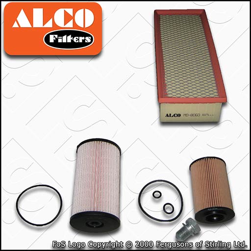 SERVICE KIT AUDI A3 (8P) 1.6 TDI CAYB CAYC ALCO OIL AIR FUEL FILTERS (2009-2012)
