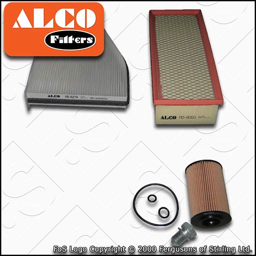 SERVICE KIT AUDI A3 (8P) 1.6 TDI CAYB CAYC ALCO OIL AIR CABIN FILTER (2009-2012)