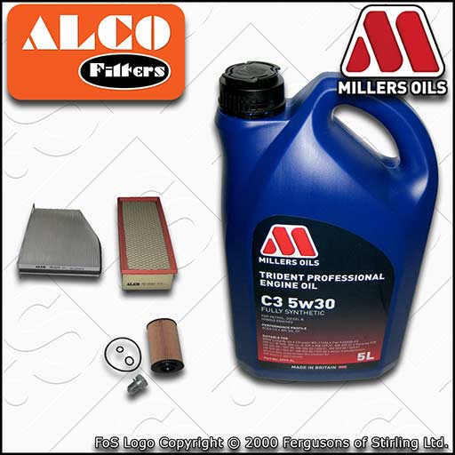 SERVICE KIT AUDI A3 (8P) 1.6 TDI CAYB CAYC OIL AIR CABIN FILTER +OIL (2009-2012)
