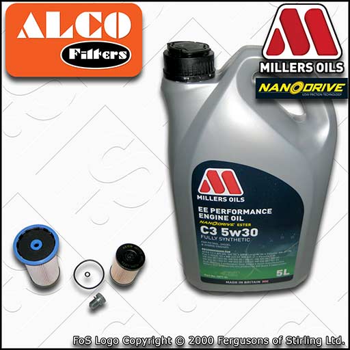 SERVICE KIT for VW TIGUAN AD1 1.6 2.0 TDI OIL FUEL FILTERS +EE OIL (2016-2021)
