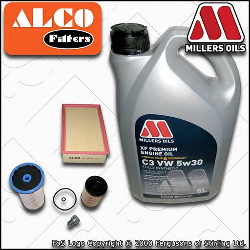 SERVICE KIT for SEAT ATECA 2.0 TDI OIL AIR FUEL FILTERS +XF 5w30 OIL (2016-2020)