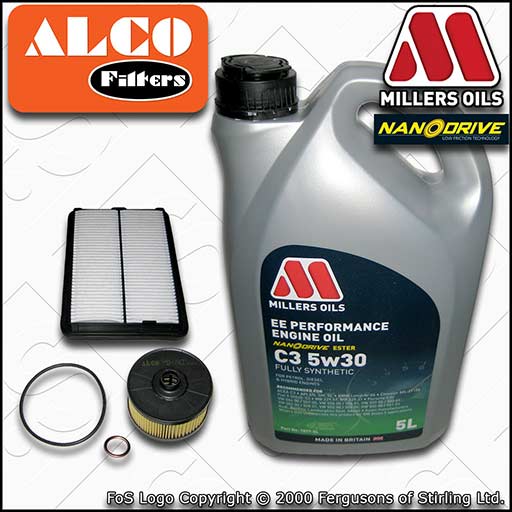 SERVICE KIT for NISSAN QASHQAI J11 1.2 DIG-T OIL AIR FILTERS +EE OIL (2013-2019)