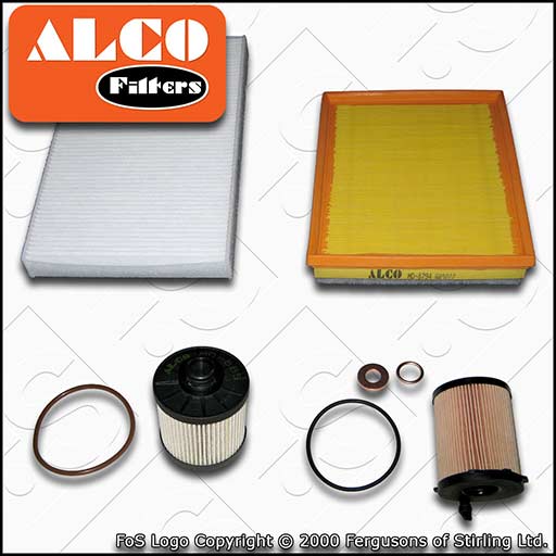 SERVICE KIT for CITROEN C3 PICASSO 1.6 BLUEHDI OIL AIR FUEL CABIN FILTER (15-18)