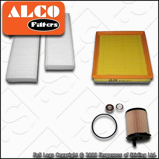 SERVICE KIT for PEUGEOT 308 1.6 BLUEHDI ALCO OIL AIR CABIN FILTERS (2013-2018)