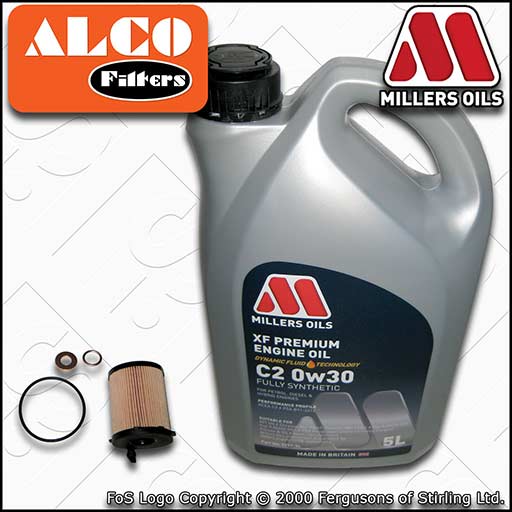 SERVICE KIT for DS DS3 1.6 BLUEHDI OIL FILTER +0w30 C2 OIL (2015-2019)