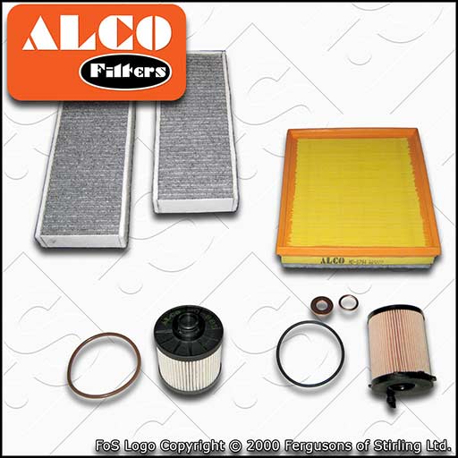 SERVICE KIT for PEUGEOT 308 1.6 BLUEHDI ALCO OIL AIR FUEL CABIN FILTER 2013-2018