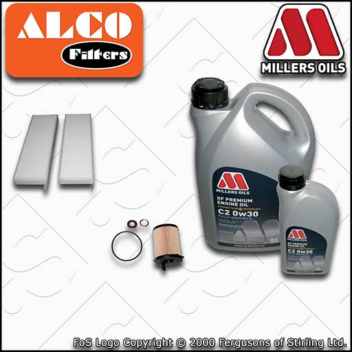 SERVICE KIT for PEUGEOT EXPERT 1.6 BLUEHDI OIL CABIN FILTER with OIL (2016-2019)