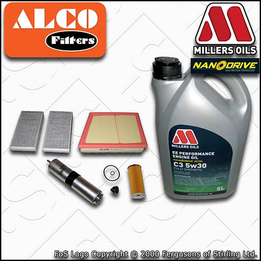 SERVICE KIT for MINI ONE COOPER D 1.5 B37 OIL AIR FUEL CABIN FILTER +OIL (13-17)