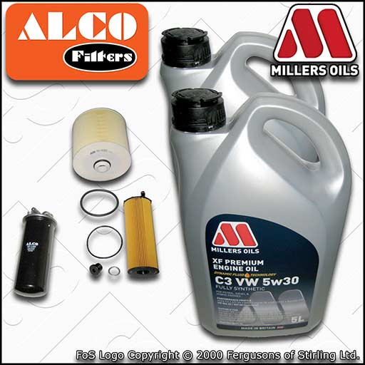 SERVICE KIT for AUDI A6 (C6) 2.7 TDI OIL AIR FUEL FILTERS +XF C3 OIL (2008-2011)