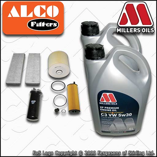 SERVICE KIT for AUDI A6 3.0 TDI OIL AIR FUEL CABIN FILTER +OIL C6 4F (2007-2011)