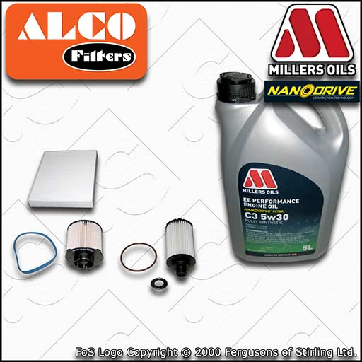 SERVICE KIT for VAUXHALL ZAFIRA C 2.0 CDTI B20DTH OIL FUEL CABIN FILTER with OIL