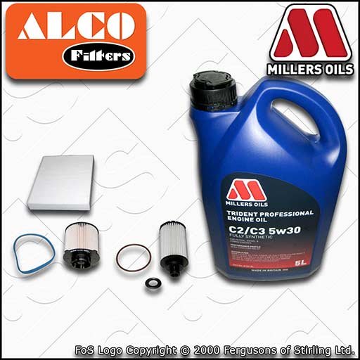 SERVICE KIT for VAUXHALL INSIGNIA B20DTH 2.0 CDTI OIL FUEL CABIN FILTER with OIL