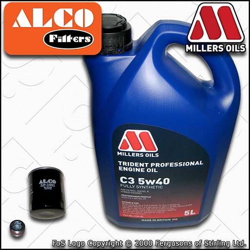 SERVICE KIT for FIAT 500 1.2 8V OIL FILTER with C3 5w40 OIL (2007-2020)