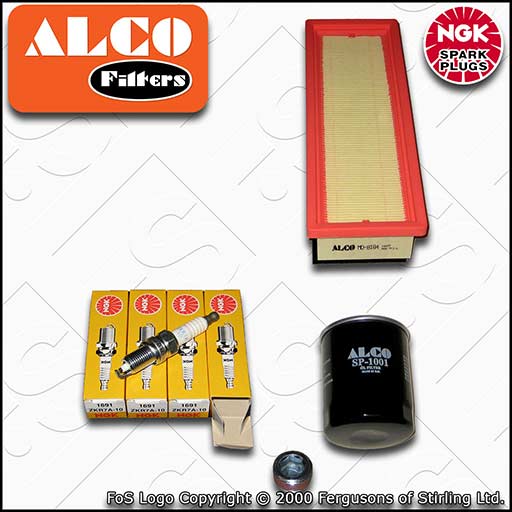 SERVICE KIT for FIAT 500 1.2 8V ALCO OIL AIR FILTERS NGK SPARK PLUGS 2007-2023