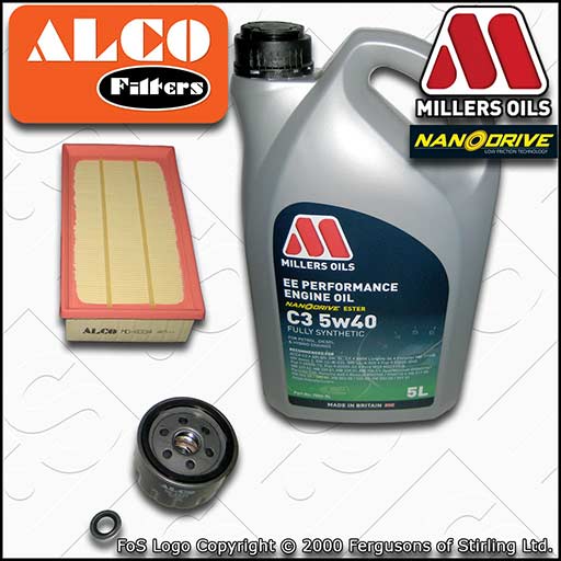 SERVICE KIT for RENAULT CLIO MK3 1.4 1.6 OIL AIR FILTER +5w40 EE OIL (2005-2014)