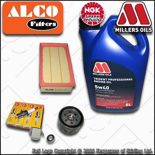 SERVICE KIT for RENAULT CLIO MK3 1.4 1.6 OIL AIR FILTERS PLUGS +5w40 OIL (05-14)
