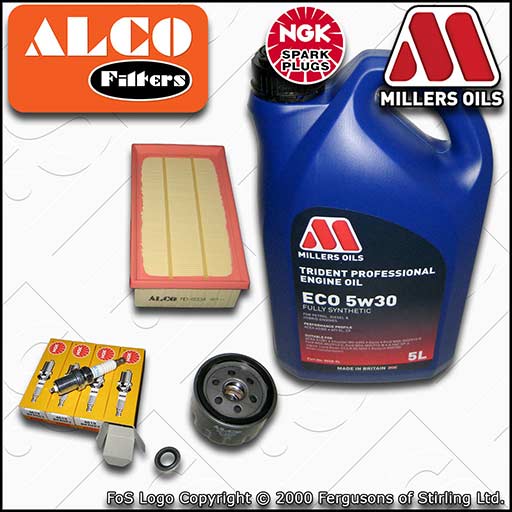 SERVICE KIT for RENAULT CLIO MK3 1.4 1.6 OIL AIR FILTERS PLUGS +5w30 OIL (05-14)