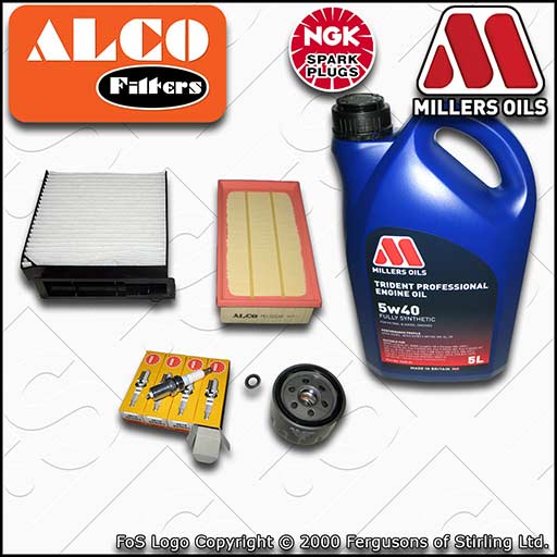 SERVICE KIT for RENAULT CLIO MK3 1.4 1.6 OIL AIR CABIN FILTER PLUGS +OIL (05-14)