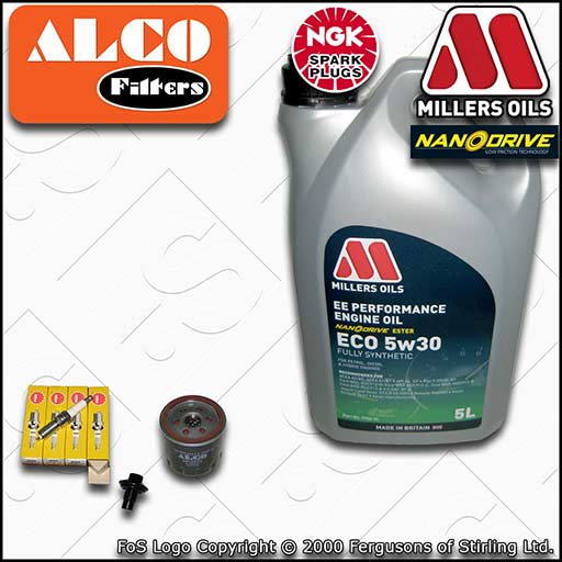 SERVICE KIT for FORD FIESTA MK7 1.25 1.4 1.6 OIL FILTER PLUGS +OIL (2008-2017)