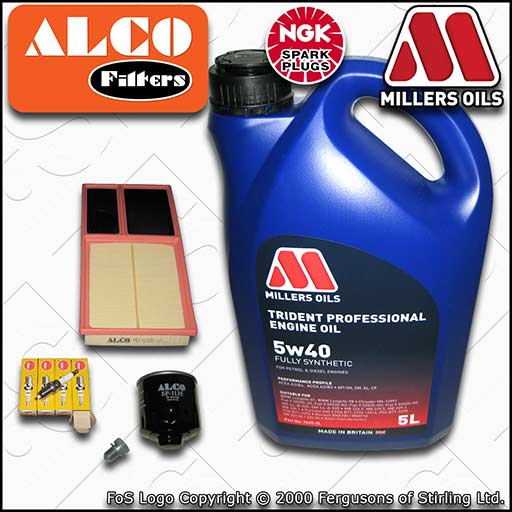 SERVICE KIT for SEAT TOLEDO (5P) 1.4 16V BXW OIL AIR FILTERS PLUGS +OIL