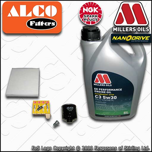SERVICE KIT for SKODA ROOMSTER 1.4 BXW CGGB OIL CABIN FILTER PLUGS +OIL (10-15)