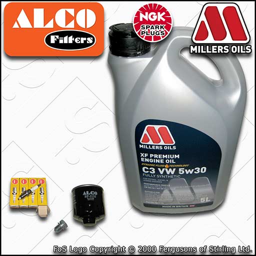 SERVICE KIT for VW POLO MK5 6C 6R 1.4 CGGB OIL FILTER PLUGS +XF OIL (2009-2014)