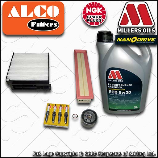 SERVICE KIT for RENAULT CLIO MK3 1.2 OIL AIR CABIN FILTER PLUGS +OIL (2007-2012)