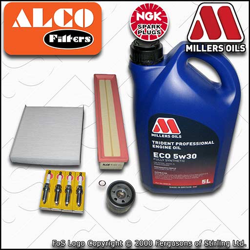 SERVICE KIT for RENAULT CLIO MK4 1.2 OIL AIR CABIN FILTER PLUGS +OIL (2012-2018)
