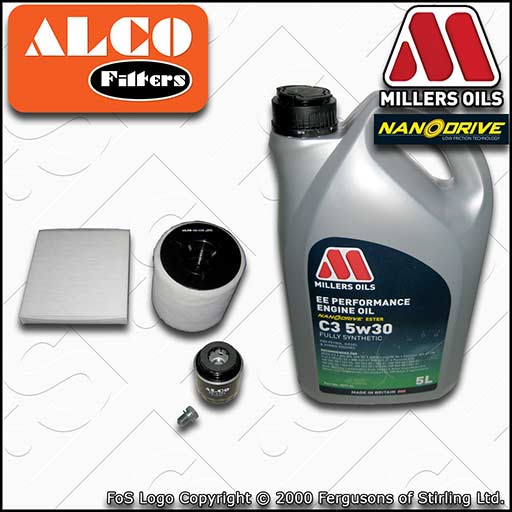 SERVICE KIT for AUDI A1 8X TFSI OIL AIR CABIN FILTERS EE C3 OIL 1.2 (2010-2010)